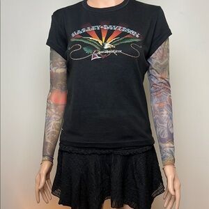 Harley-Davidson Black Graphic Women's Top